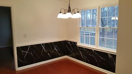 Custom dining room paint job completed by local artist