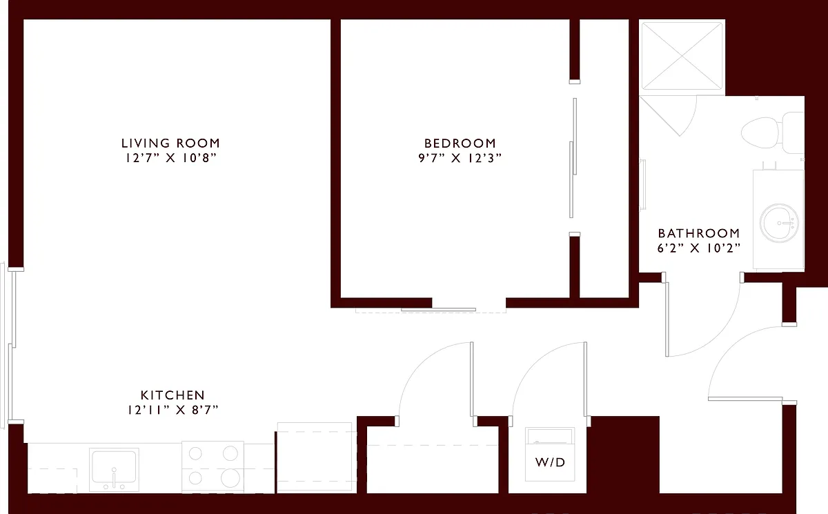 Floor plan S8 - Urban 1x1
