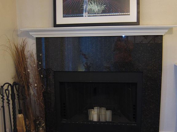 wood burning fireplace