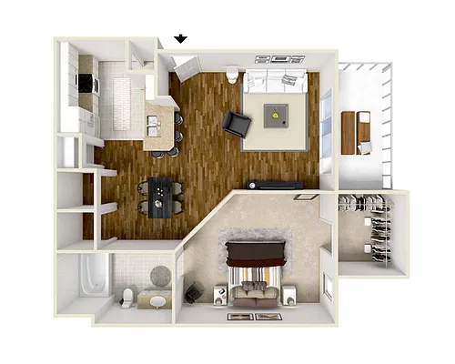Floor plan 1/1 Classic
