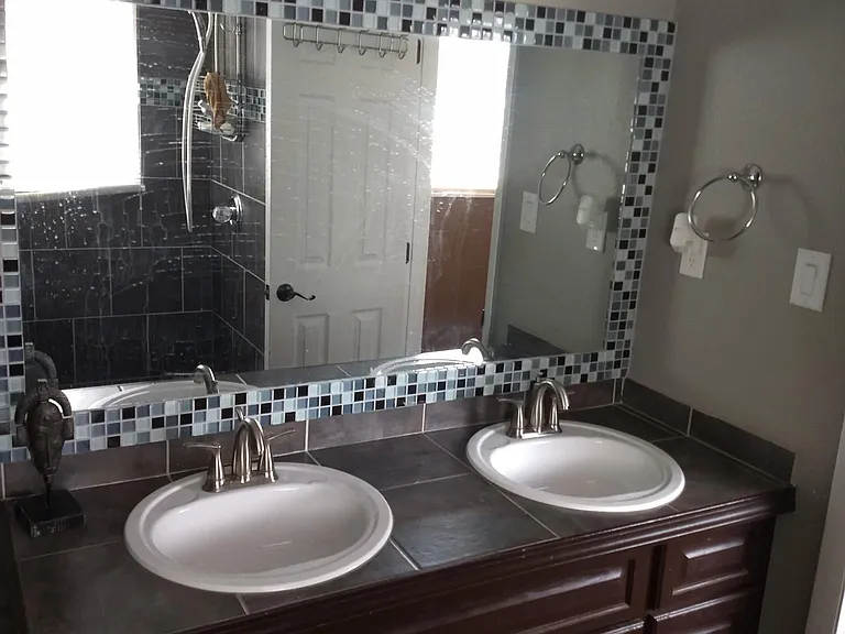 Downstairs master bathroom.