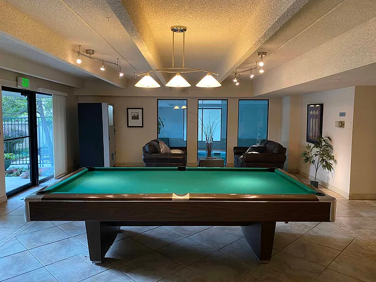 Common area billiards room