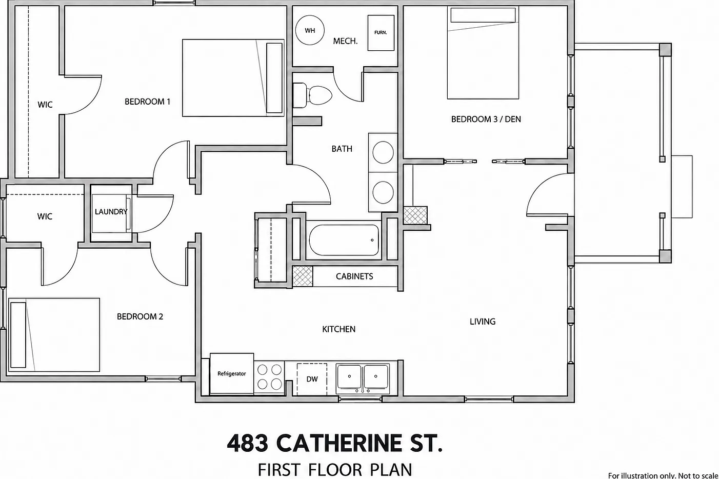 3 bed, 895 sqft, $1,800 — Photo 4