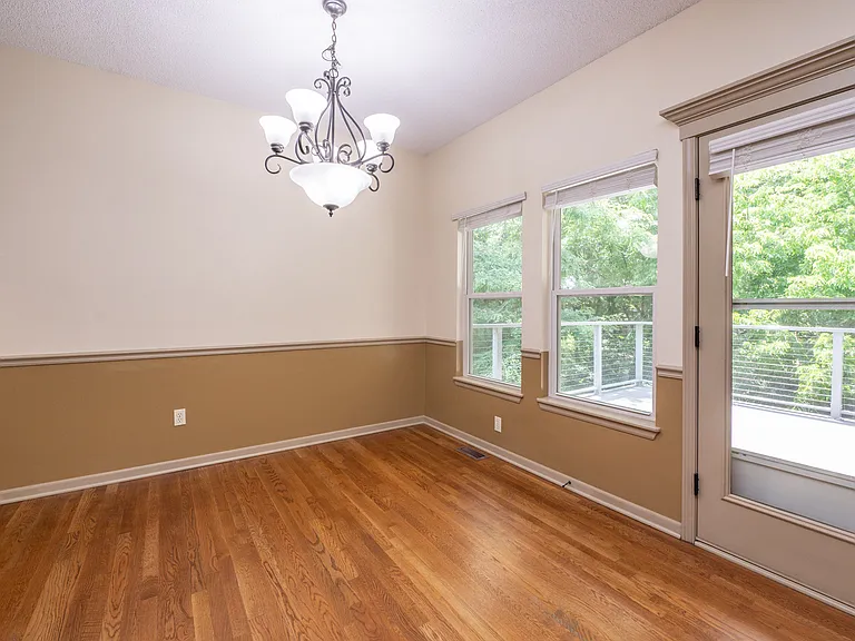 Dining room and door to deck.