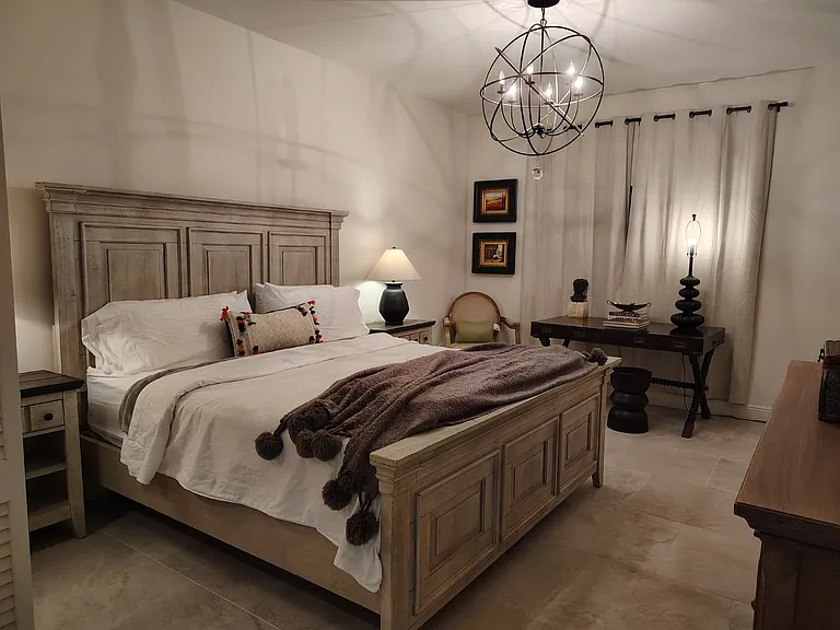 Master bedroom bed and night stands