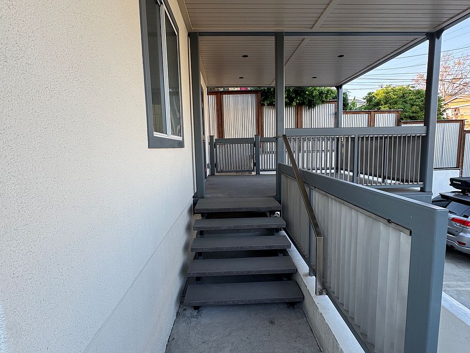 entrance to deck and front door