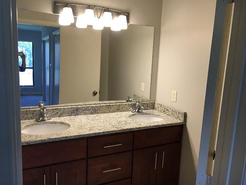 Master bath with granite top vanity