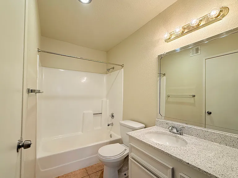2nd Bathroom has double door entry for hallway and 2nd bedroom
