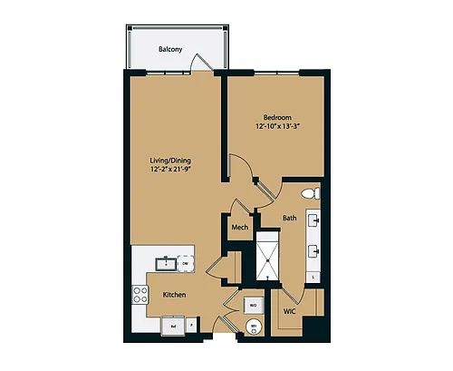 Floor plan 1B-3