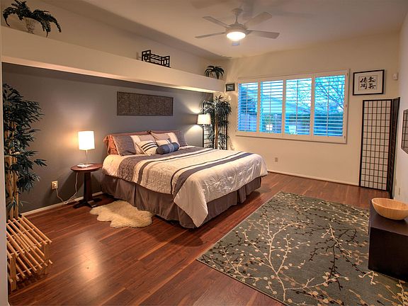 Very spacious Master Bedroom with pool views
