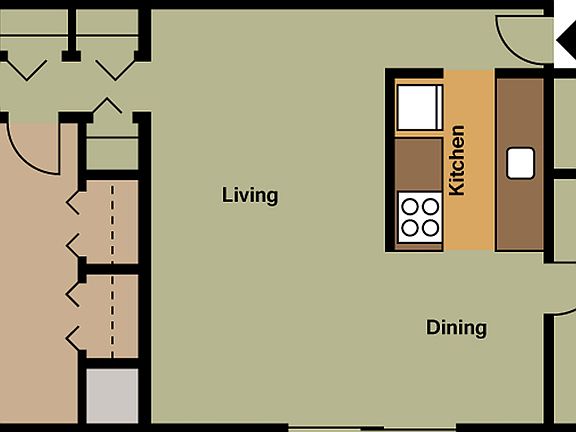 1 Bedroom Den w/Storage 1 Bedroom Den w/Storage