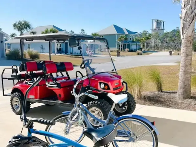 6 seater electric golf cart|haul everything to the beach & pool