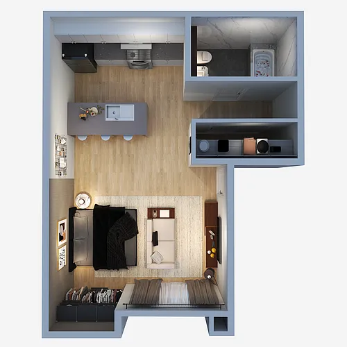 Floor plan Studio Reno