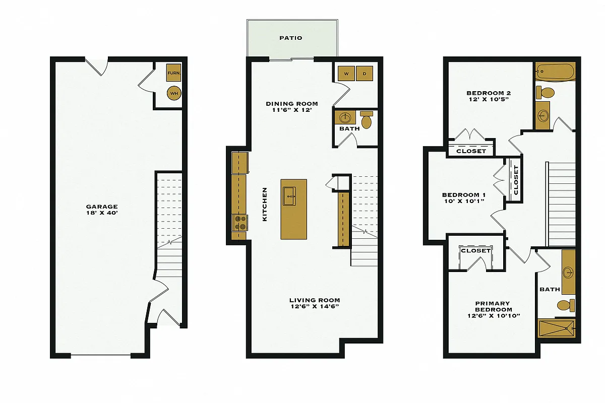 Floor plan 3x2.5 TH End