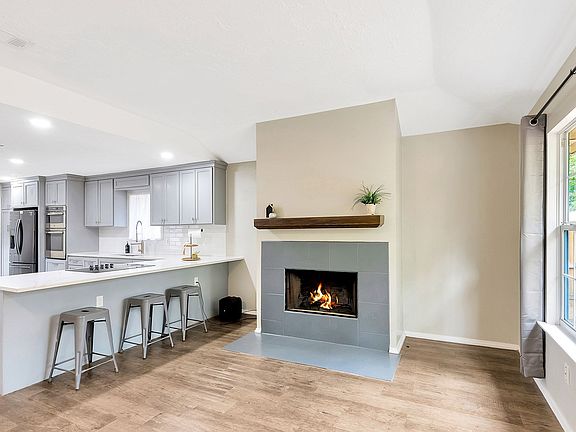 Log Fireplace ready for winter and Christmas