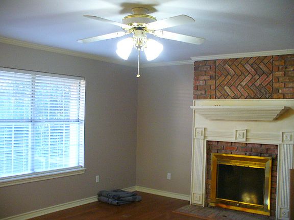 Living area with fireplace