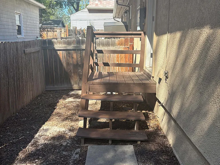 Backyard area