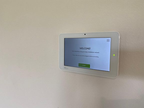 Smart feature allows for front door camera monitoring, thermostat control, front porch light, and optional security system.