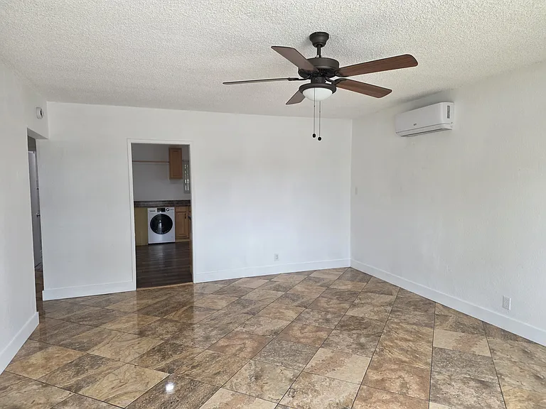 view from the front door to kitchen