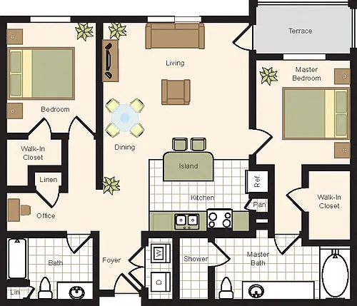 Floor plan 2C