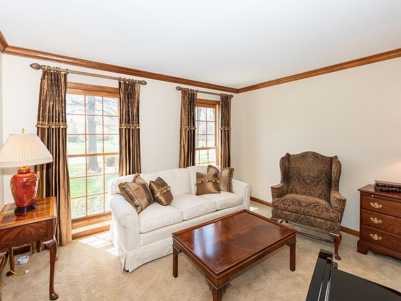 Formal Living Room with Crown Molding.