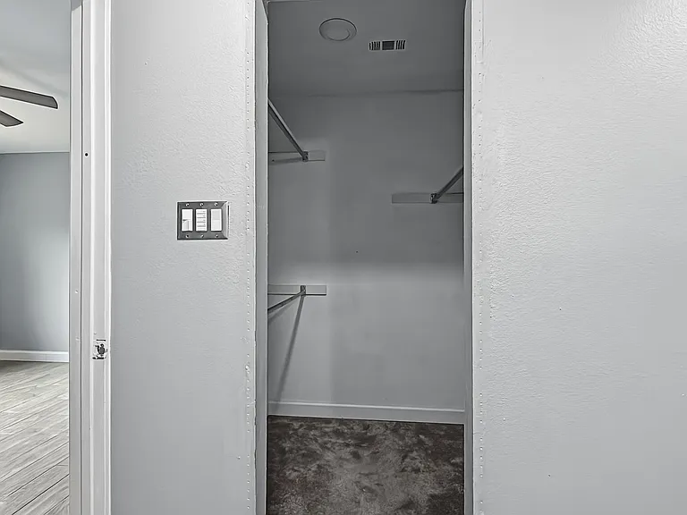 Walk in closet for the primary bedroom