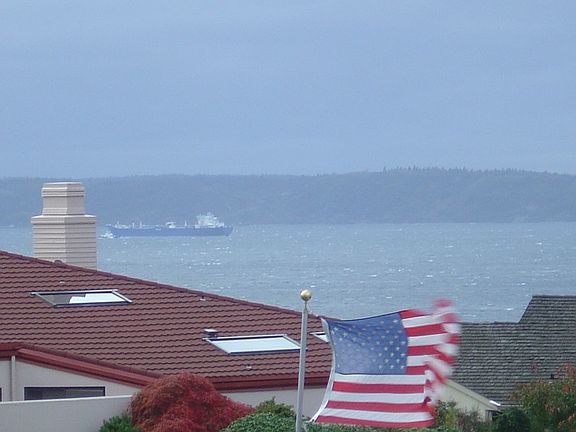 view off deck/windy day