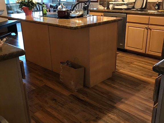 Expansive kitchen with nook and family room.