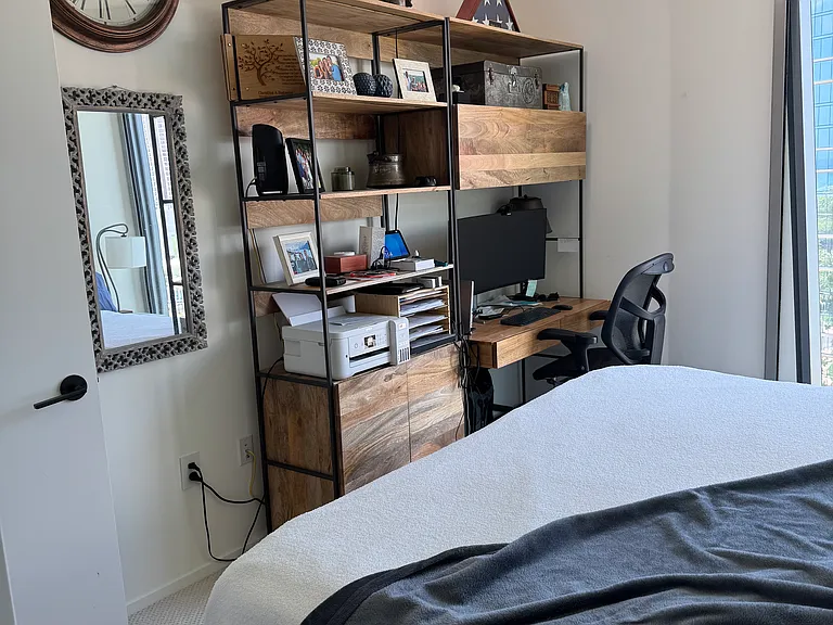 Office space in bedroom