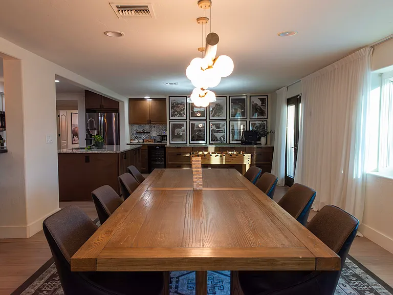 Dining room with seating for eight