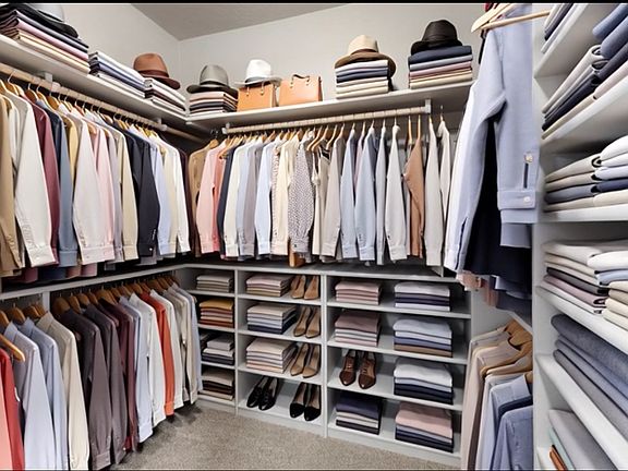 master bedroom's walk in closet
