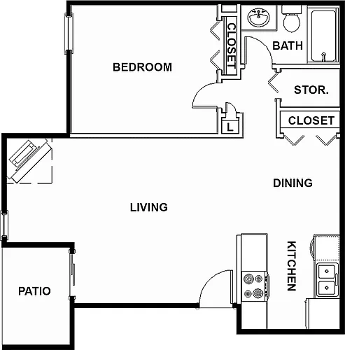 Floor plan 1X1