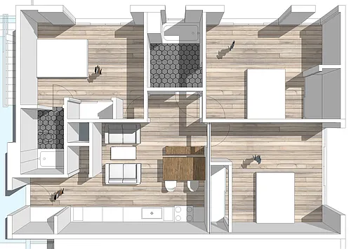 Floor plan PRIVATE ROOM - COLIVING SHARED