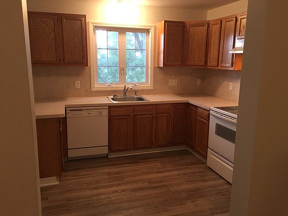 Updated kitchen : New floor, countertop, splash guard, fresh paint