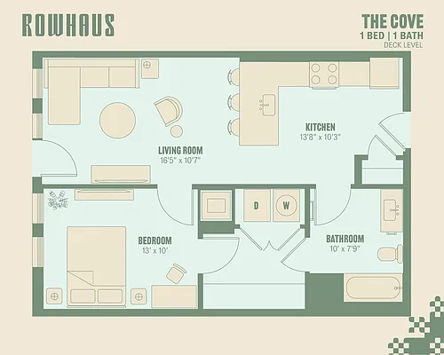 Floor plan The Cove (Deck Level)