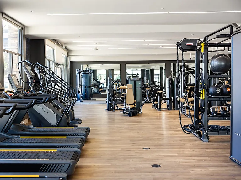 Phase I fitness center with cardio and strength equipment