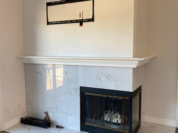 Area to mount your TV over the fireplace. Cordless look!