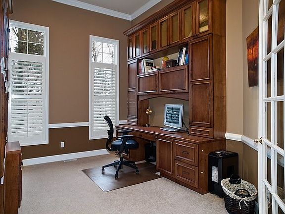 Den with Custom Built-Ins