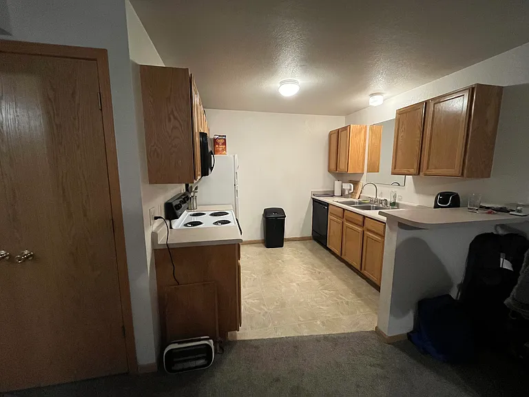 Kitchen and mechanical closet