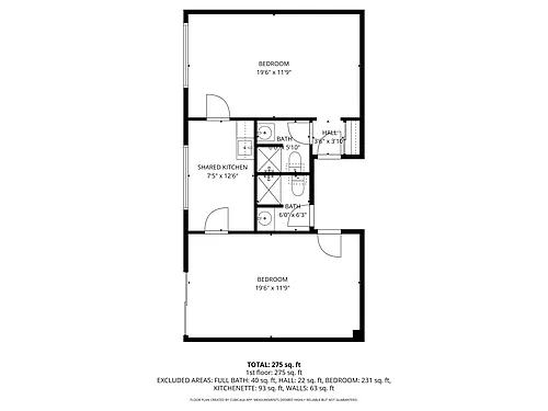 Floor plan Annex Efficiency Bedroom