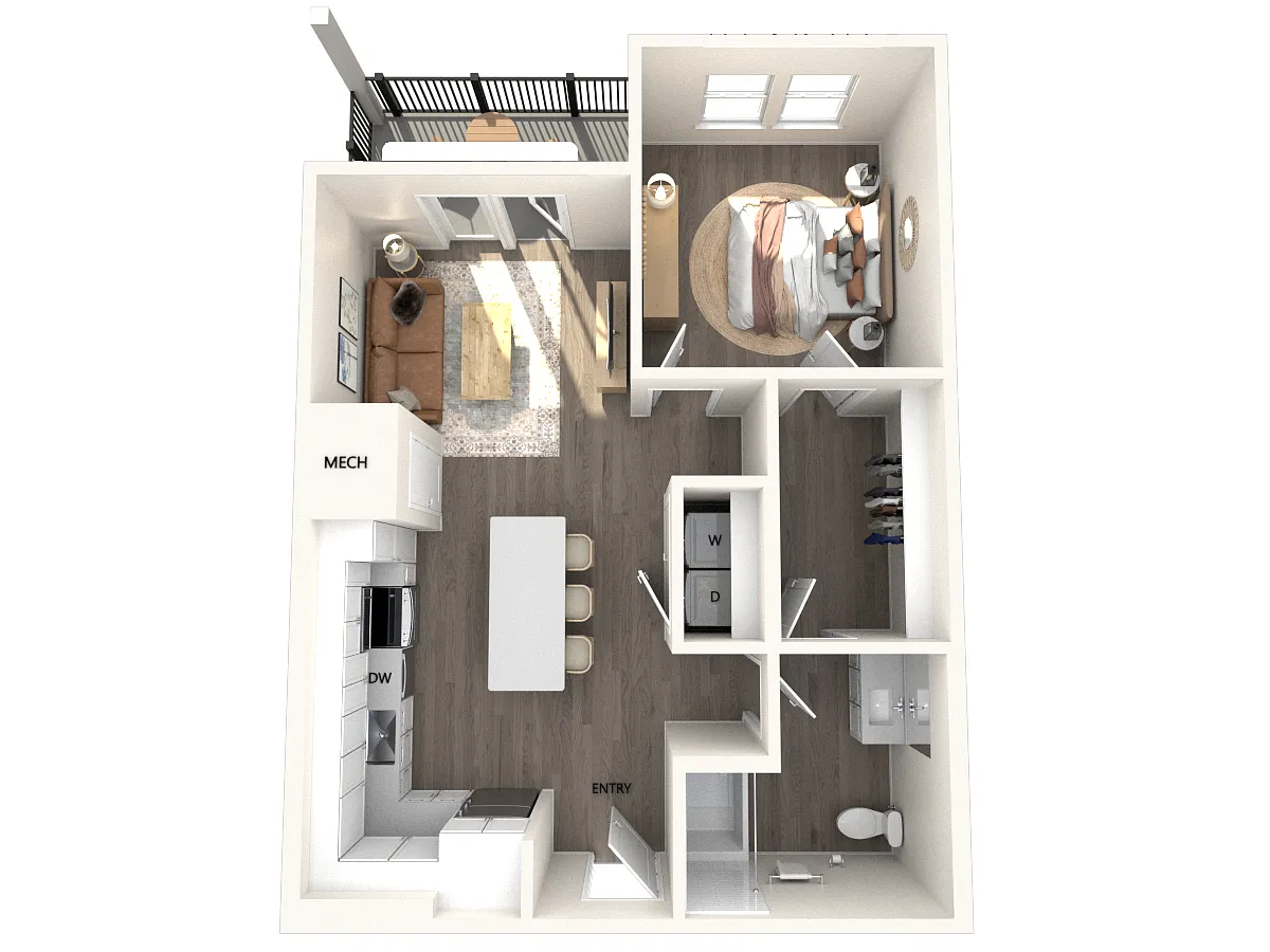 Floor plan A2-803sf-nodim-644