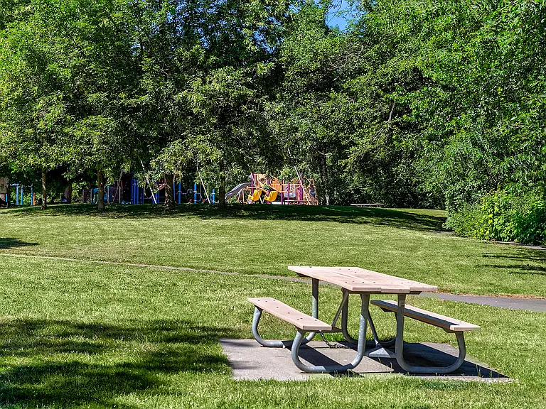 Peaceful Licton Springs Park is only 1/2 block away.