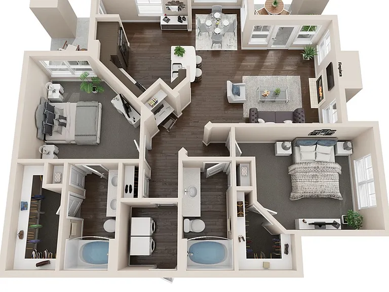 B2 BH L - 2 Bedroom / 2 Bathroom B2 BH L - 2 Bedroom / 2 Bathroom