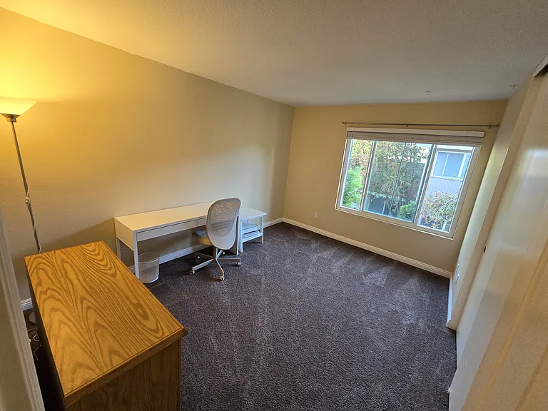 Master bedroom (Unfurnished. Twin bedframes, lamp, and a 6-drawer dresser available for UCSD students)