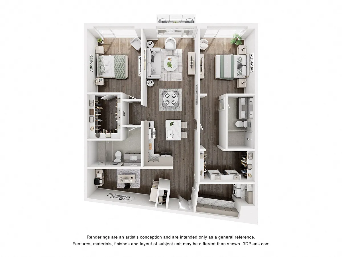 Floor plan 2 BEDROOM+DEN-2