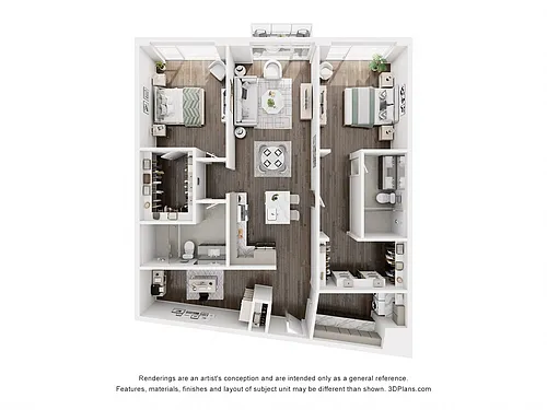 Floor plan 2 BEDROOM+DEN-2