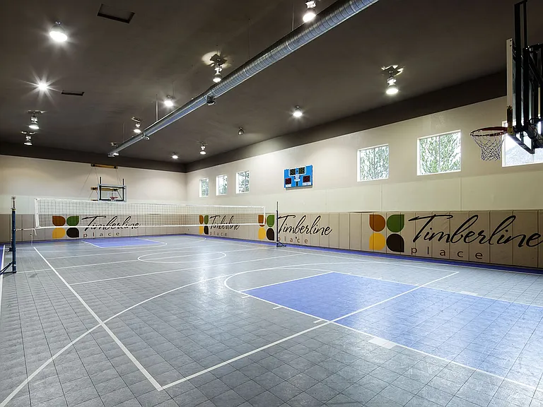 Experience active living at Timberline Place with our versatile indoor sports court.