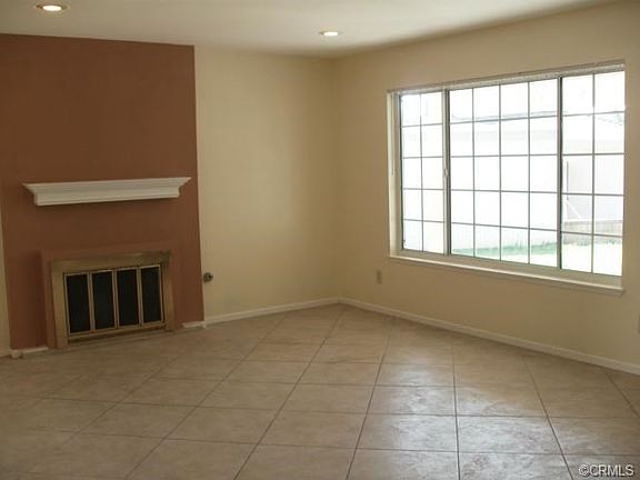 living room with fire place