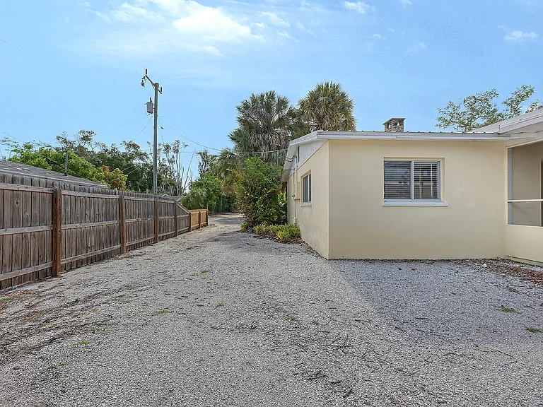 Backyard and parking space