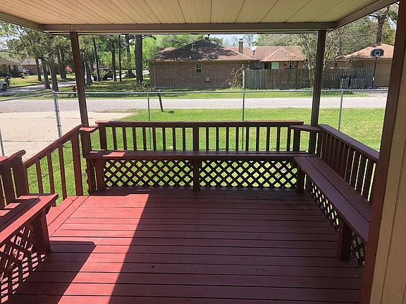 From the front door of the shaded porch.